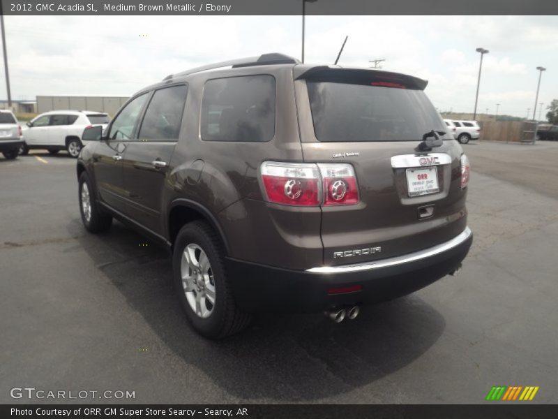 Medium Brown Metallic / Ebony 2012 GMC Acadia SL