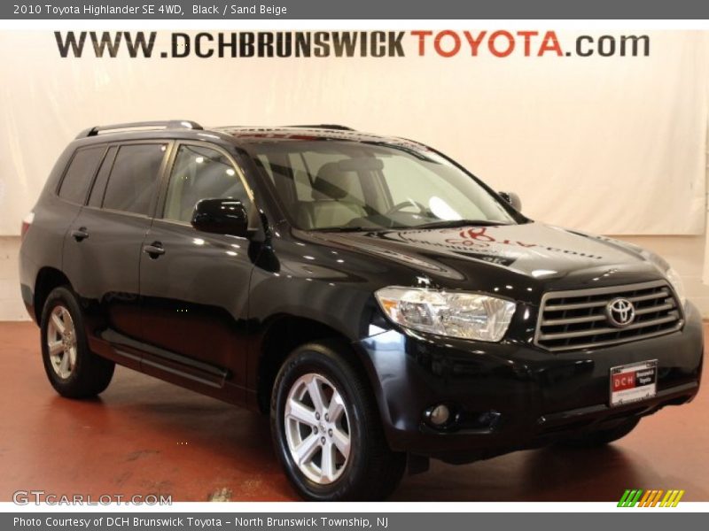 Black / Sand Beige 2010 Toyota Highlander SE 4WD