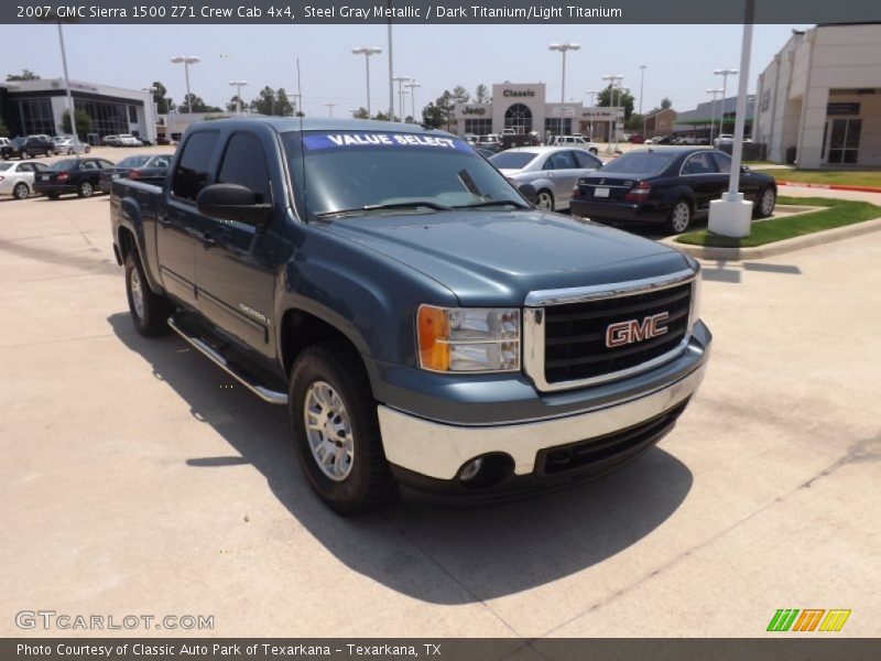 Steel Gray Metallic / Dark Titanium/Light Titanium 2007 GMC Sierra 1500 Z71 Crew Cab 4x4