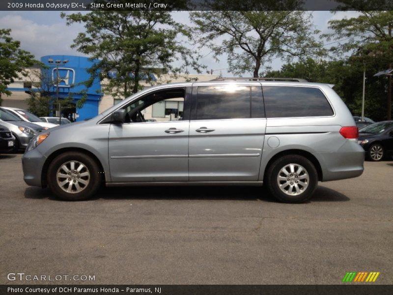 Slate Green Metallic / Gray 2009 Honda Odyssey EX-L