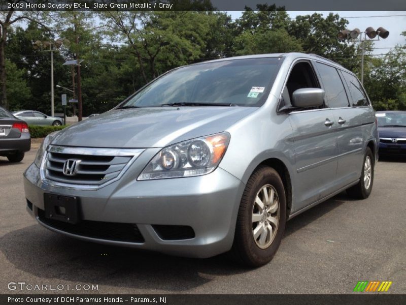 Slate Green Metallic / Gray 2009 Honda Odyssey EX-L