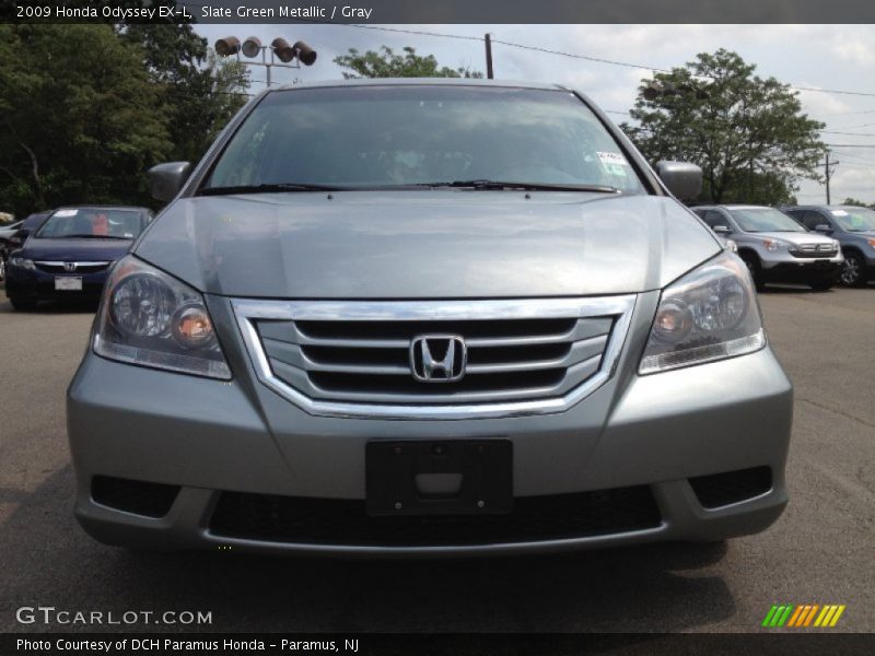Slate Green Metallic / Gray 2009 Honda Odyssey EX-L