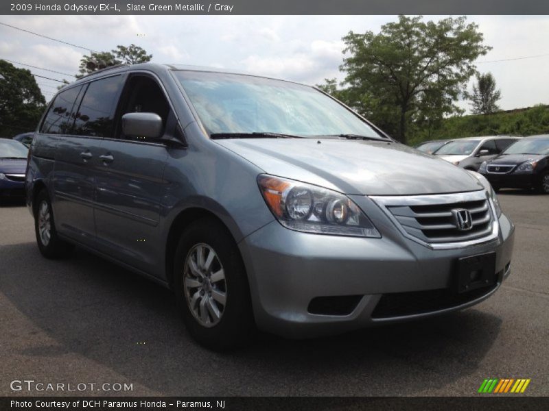 Slate Green Metallic / Gray 2009 Honda Odyssey EX-L