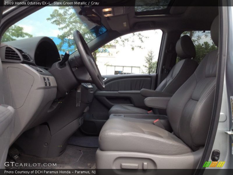 Slate Green Metallic / Gray 2009 Honda Odyssey EX-L
