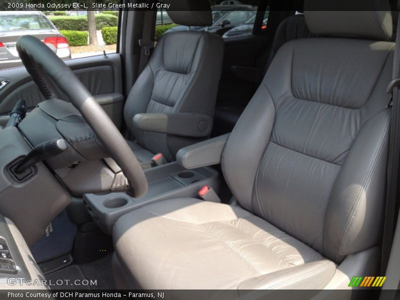 Slate Green Metallic / Gray 2009 Honda Odyssey EX-L