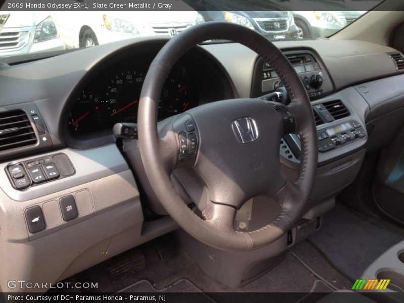 Slate Green Metallic / Gray 2009 Honda Odyssey EX-L