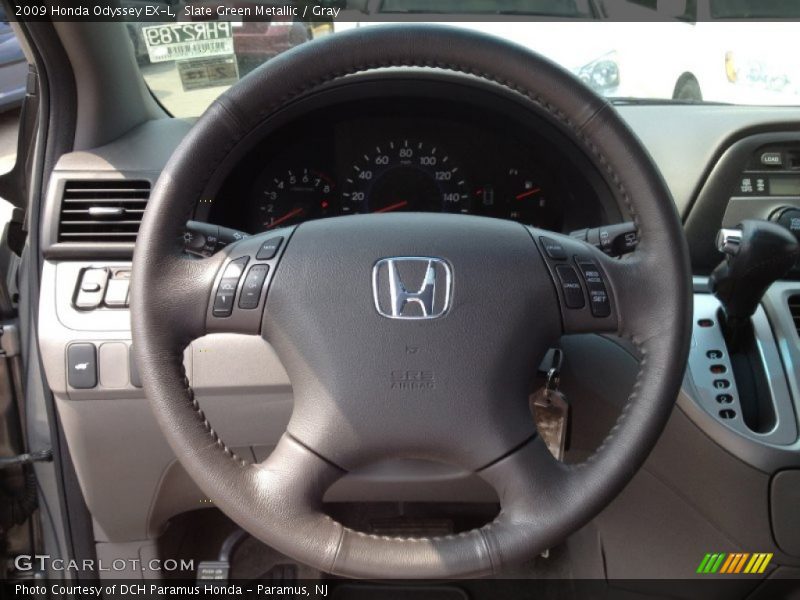 Slate Green Metallic / Gray 2009 Honda Odyssey EX-L
