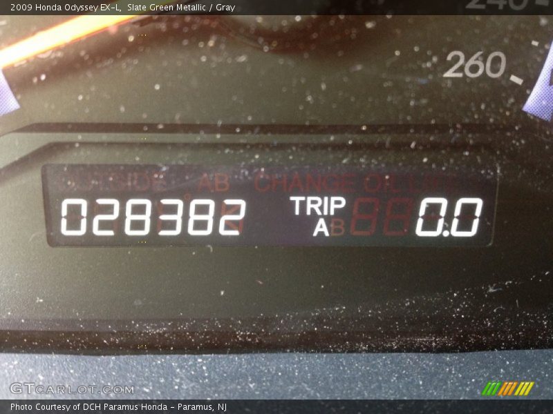 Slate Green Metallic / Gray 2009 Honda Odyssey EX-L