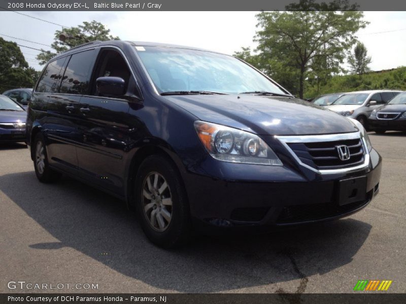 Baltic Blue Pearl / Gray 2008 Honda Odyssey EX-L