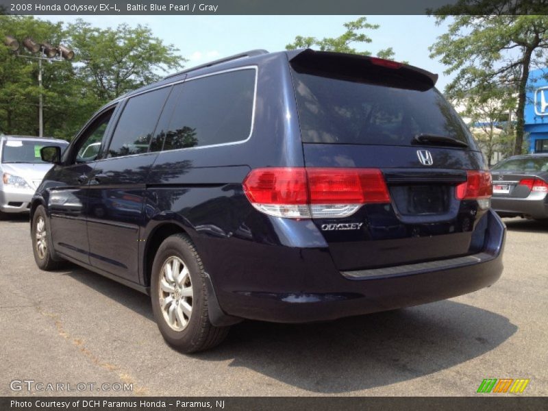Baltic Blue Pearl / Gray 2008 Honda Odyssey EX-L