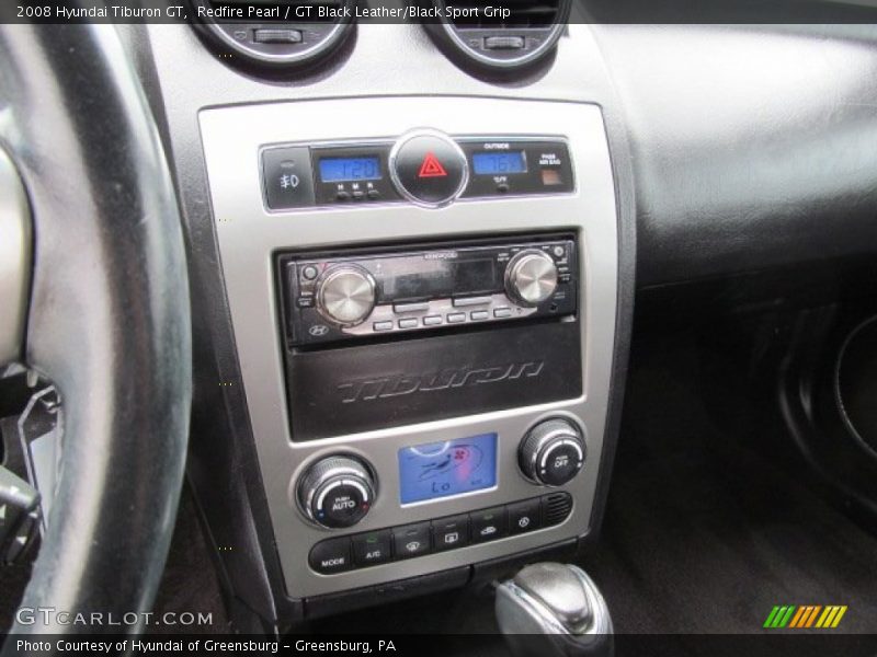 Redfire Pearl / GT Black Leather/Black Sport Grip 2008 Hyundai Tiburon GT