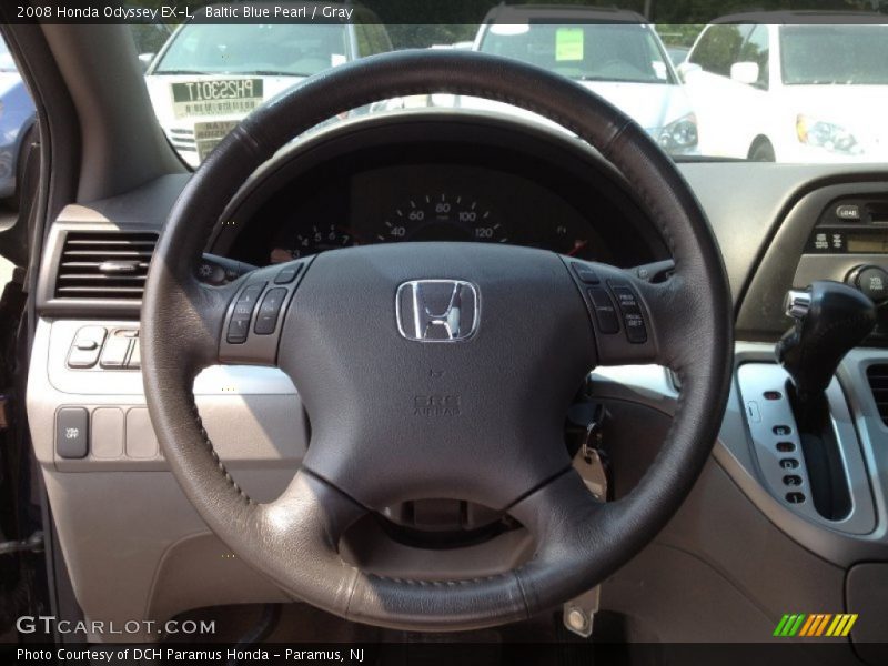 Baltic Blue Pearl / Gray 2008 Honda Odyssey EX-L