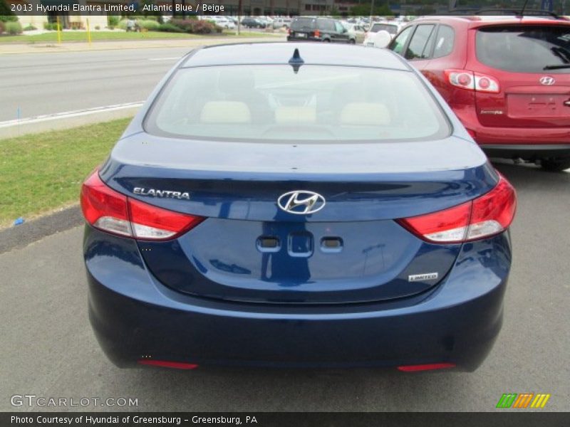 Atlantic Blue / Beige 2013 Hyundai Elantra Limited