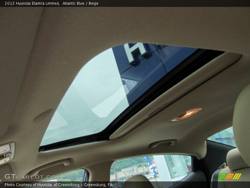 Atlantic Blue / Beige 2013 Hyundai Elantra Limited