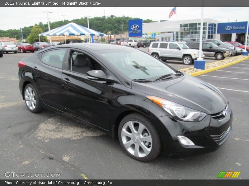 Midnight Black / Gray 2013 Hyundai Elantra Limited