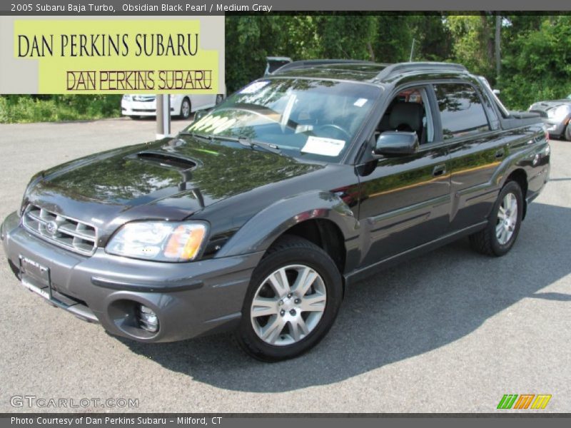 Obsidian Black Pearl / Medium Gray 2005 Subaru Baja Turbo