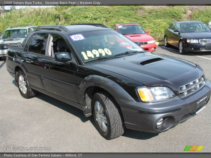 Obsidian Black Pearl / Medium Gray 2005 Subaru Baja Turbo
