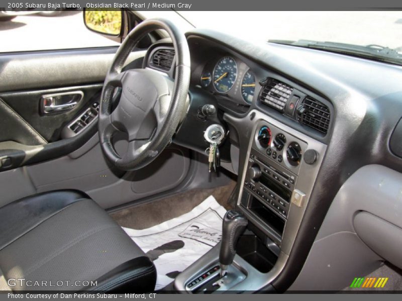 Obsidian Black Pearl / Medium Gray 2005 Subaru Baja Turbo