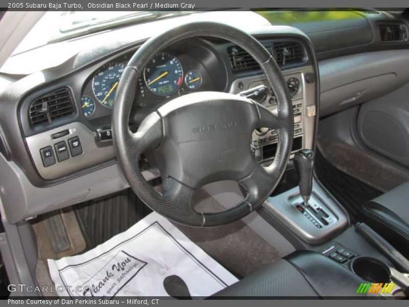 Obsidian Black Pearl / Medium Gray 2005 Subaru Baja Turbo
