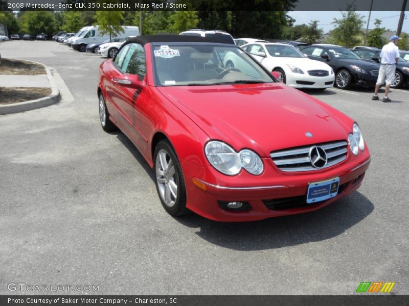 Mars Red / Stone 2008 Mercedes-Benz CLK 350 Cabriolet