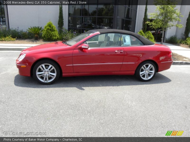 Mars Red / Stone 2008 Mercedes-Benz CLK 350 Cabriolet