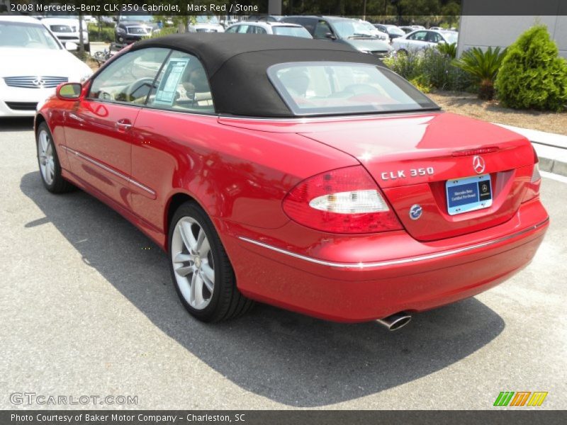 Mars Red / Stone 2008 Mercedes-Benz CLK 350 Cabriolet
