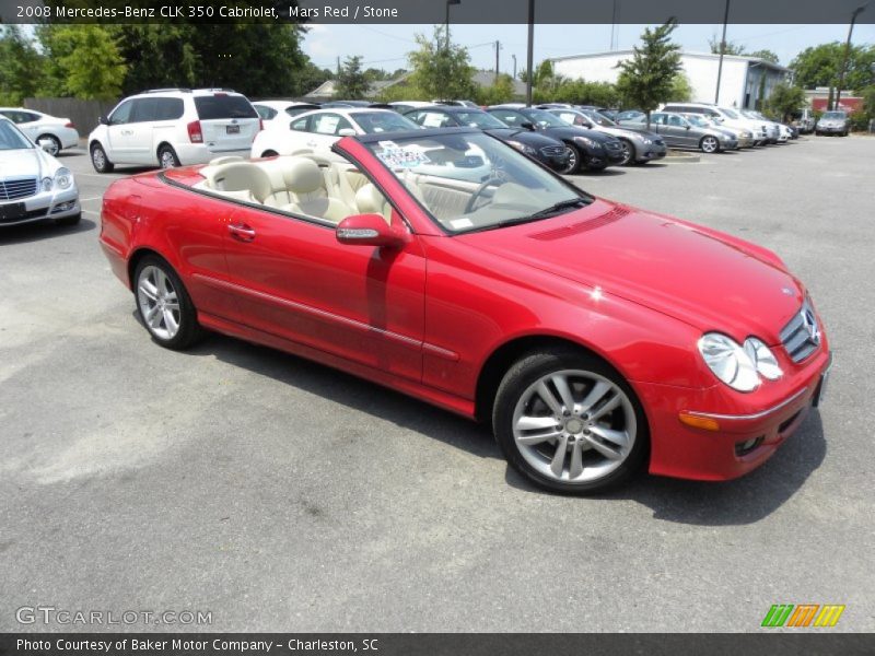 Mars Red / Stone 2008 Mercedes-Benz CLK 350 Cabriolet
