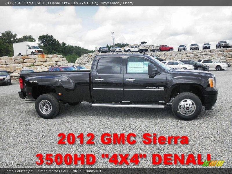 Onyx Black / Ebony 2012 GMC Sierra 3500HD Denali Crew Cab 4x4 Dually