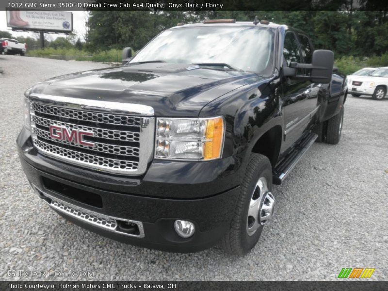 Onyx Black / Ebony 2012 GMC Sierra 3500HD Denali Crew Cab 4x4 Dually