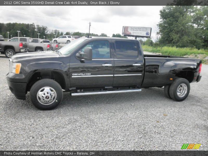 Onyx Black / Ebony 2012 GMC Sierra 3500HD Denali Crew Cab 4x4 Dually