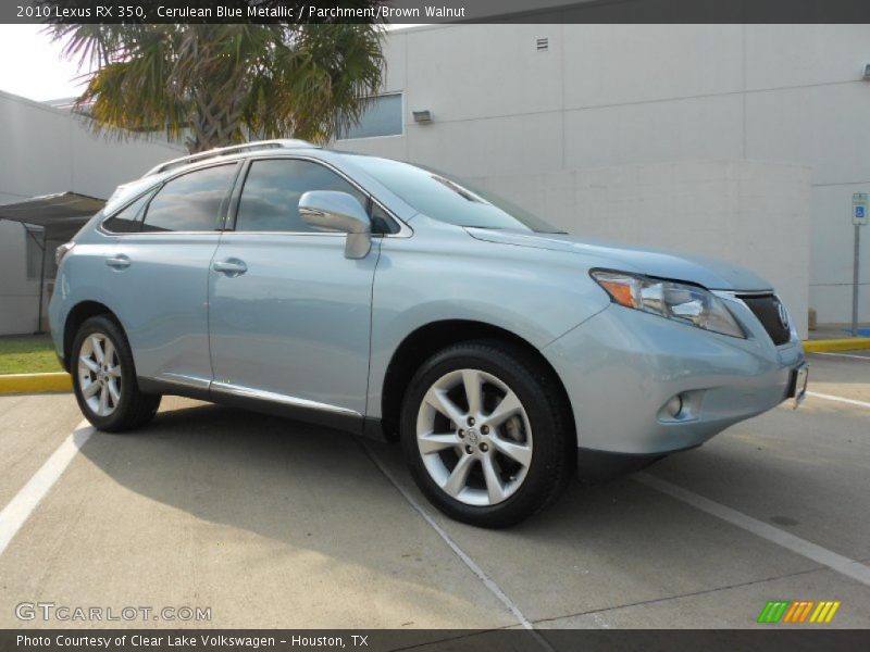 Cerulean Blue Metallic / Parchment/Brown Walnut 2010 Lexus RX 350
