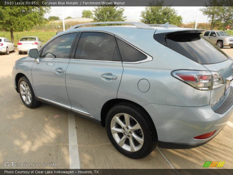 Cerulean Blue Metallic / Parchment/Brown Walnut 2010 Lexus RX 350