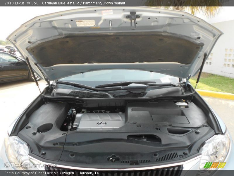 Cerulean Blue Metallic / Parchment/Brown Walnut 2010 Lexus RX 350
