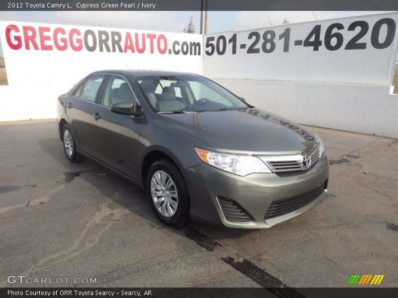 Cypress Green Pearl / Ivory 2012 Toyota Camry L