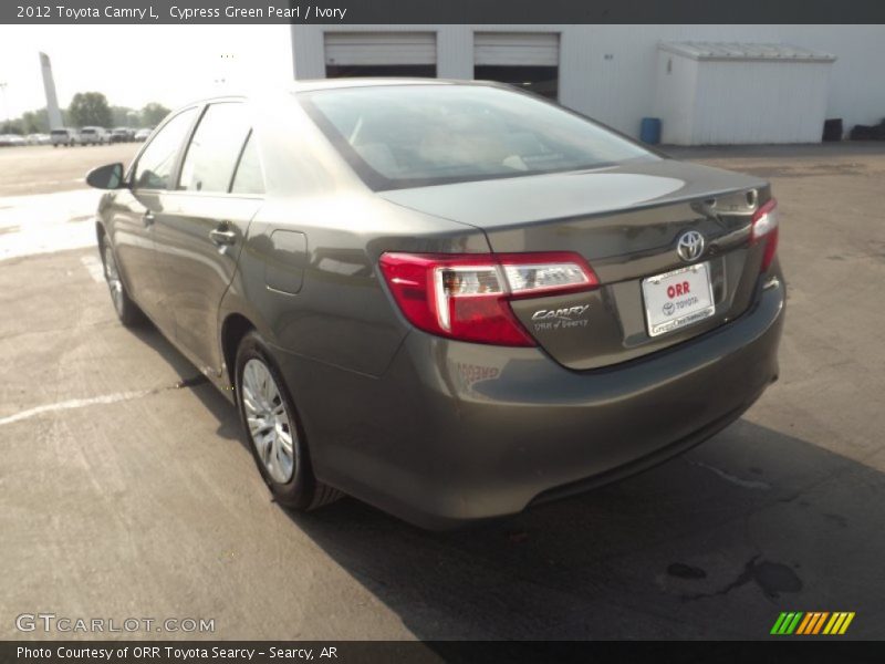 Cypress Green Pearl / Ivory 2012 Toyota Camry L