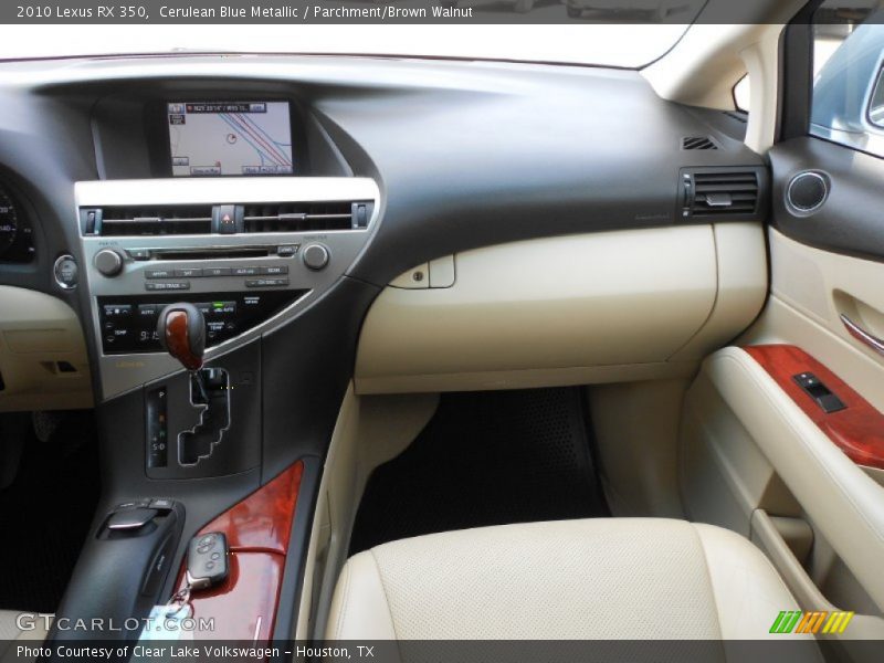 Cerulean Blue Metallic / Parchment/Brown Walnut 2010 Lexus RX 350