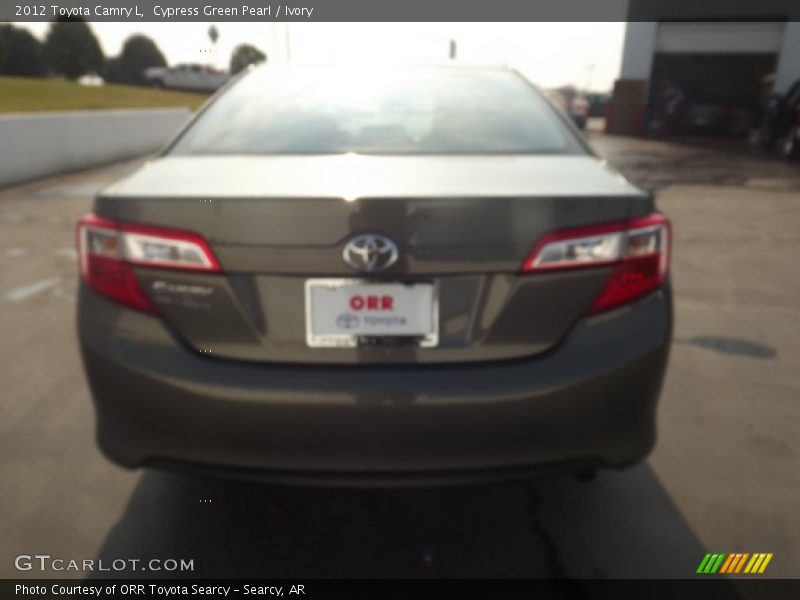 Cypress Green Pearl / Ivory 2012 Toyota Camry L