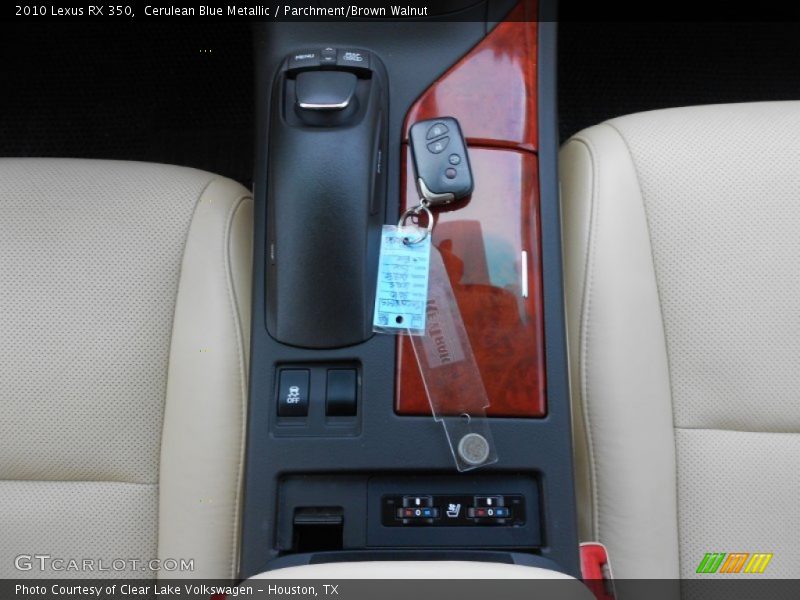 Cerulean Blue Metallic / Parchment/Brown Walnut 2010 Lexus RX 350