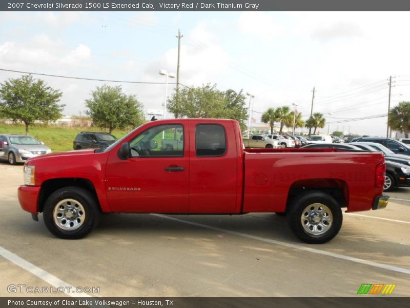 Victory Red / Dark Titanium Gray 2007 Chevrolet Silverado 1500 LS Extended Cab