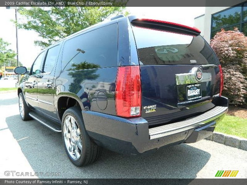 Blue Chip / Ebony/Ebony 2009 Cadillac Escalade ESV AWD