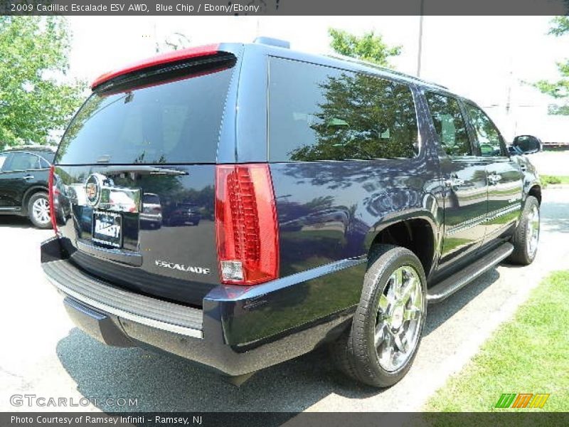 Blue Chip / Ebony/Ebony 2009 Cadillac Escalade ESV AWD
