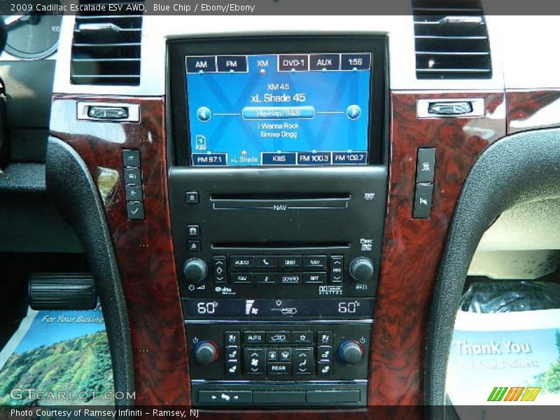 Blue Chip / Ebony/Ebony 2009 Cadillac Escalade ESV AWD