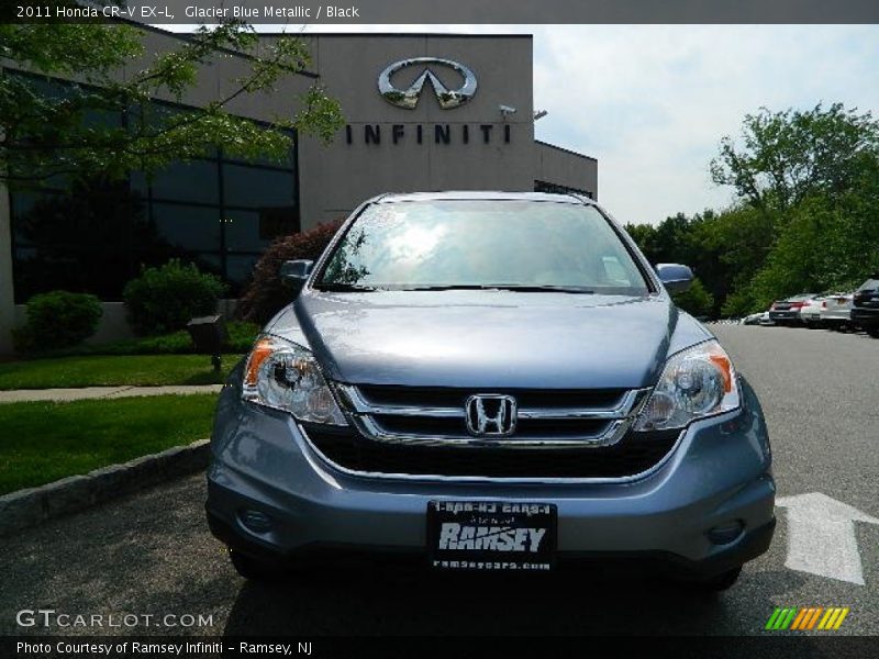 Glacier Blue Metallic / Black 2011 Honda CR-V EX-L