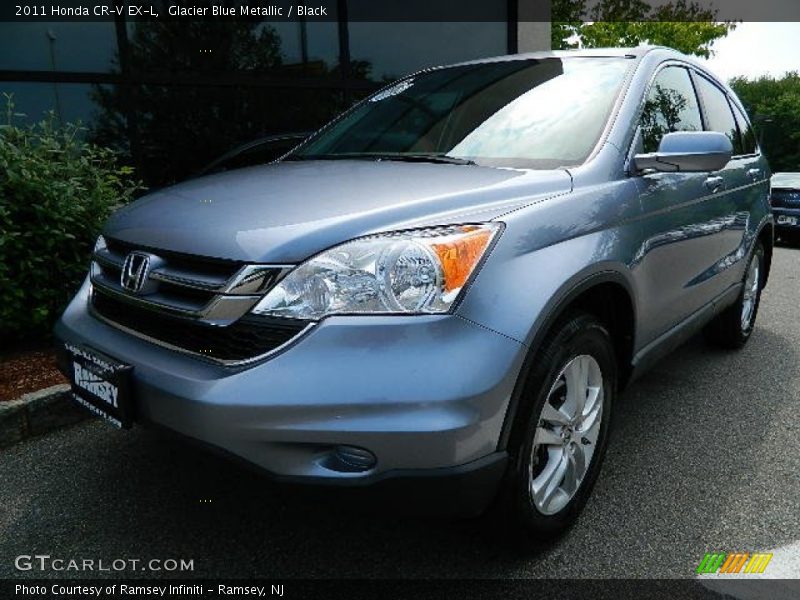 Glacier Blue Metallic / Black 2011 Honda CR-V EX-L