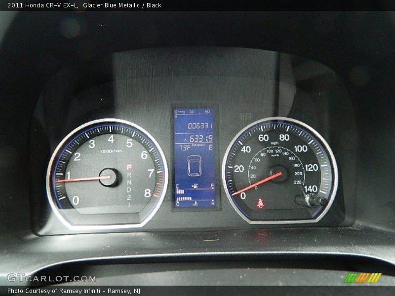 Glacier Blue Metallic / Black 2011 Honda CR-V EX-L