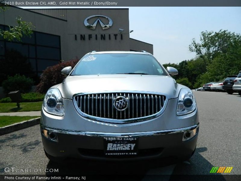 Gold Mist Metallic / Ebony/Ebony 2010 Buick Enclave CXL AWD