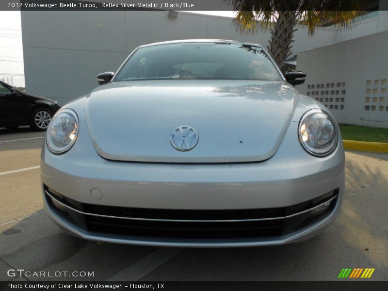 Reflex Silver Metallic / Black/Blue 2012 Volkswagen Beetle Turbo