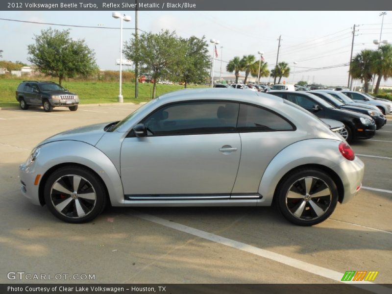 Reflex Silver Metallic / Black/Blue 2012 Volkswagen Beetle Turbo