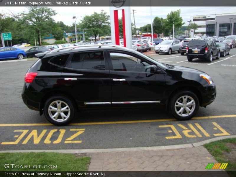 Wicked Black / Black 2011 Nissan Rogue SV AWD