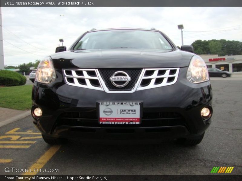 Wicked Black / Black 2011 Nissan Rogue SV AWD